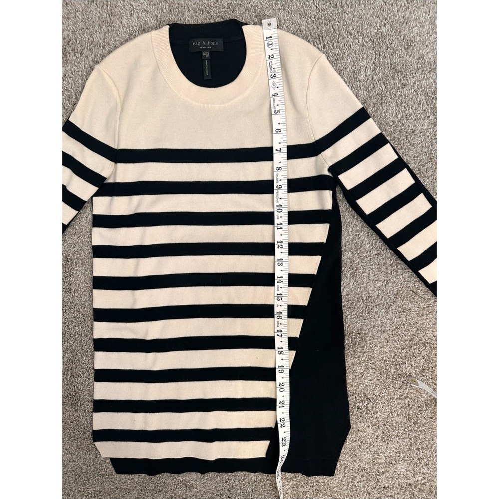 Rag & Bone Cream and Black Striped Long-Sleeve Tee - Picture 4 of 5